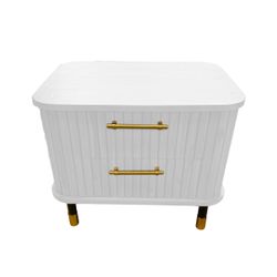 Sophia Bedside Table - White - OUTLET NSW