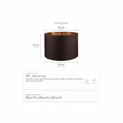 Paola Table Drum Shade - Black