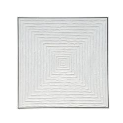 White Vortex Oil on Canvas Painting - Medium