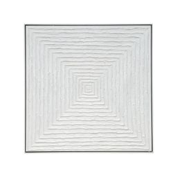 White Vortex Oil on Canvas Painting - Medium