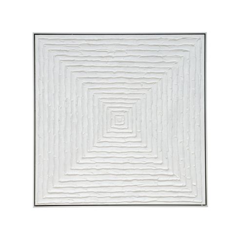 White Vortex Oil on Canvas Painting - Medium