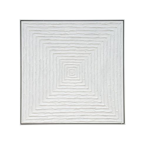 White Vortex Oil on Canvas Painting - Medium