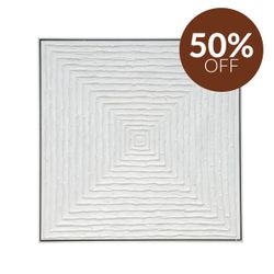 White Vortex Oil on Canvas Painting - Medium