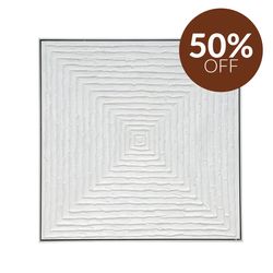 White Vortex Oil on Canvas Painting - Medium
