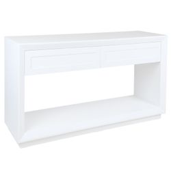 Balmain Oak Console Table - Large White