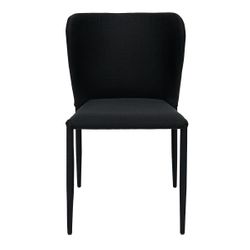 Foley Dining Chair Set of 2 - Black w Fabric Legs