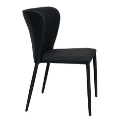 Foley Dining Chair Set of 2 - Black with Fabric Legs