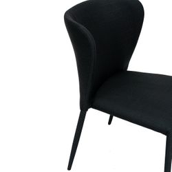 Foley Dining Chair Set of 2 - Black with Fabric Legs