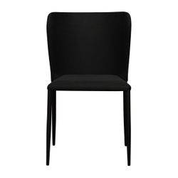 Foley Dining Chair Set of 2 - Black w Metal Legs