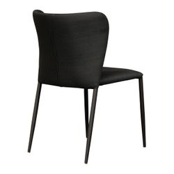 Foley Dining Chair Set of 2 - Black with Metal Legs