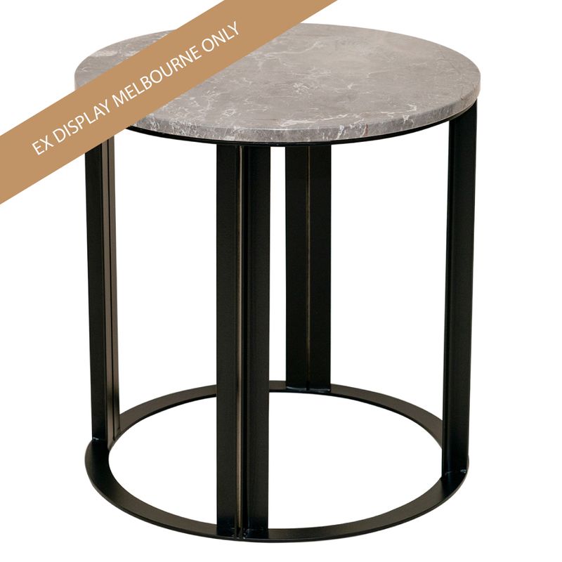 Bowie Marble Side Table - Grey - NSW OUTLET