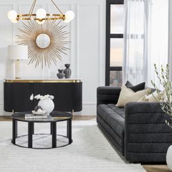 Bowie Marble Coffee Table - Large Black