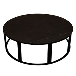 Bowie Marble Coffee Table - Large Black
