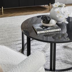 Bowie Marble Coffee Table - Medium Black