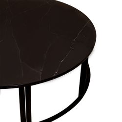 Bowie Marble Coffee Table - Medium Black