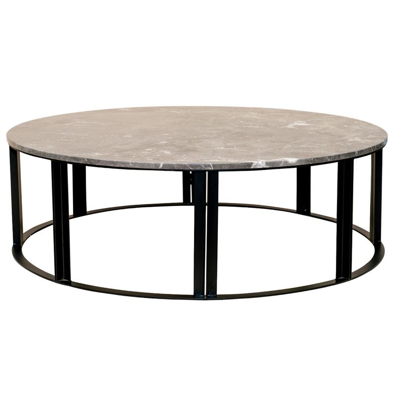 Bowie Marble Coffee Table - Large Grey