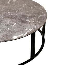 Bowie Marble Coffee Table - Large Grey