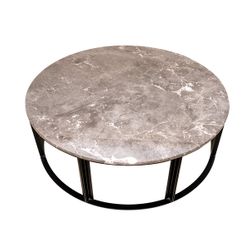 Bowie Marble Coffee Table - Medium Grey