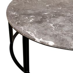 Bowie Marble Coffee Table - Medium Grey