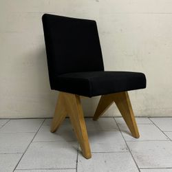 Crawford Natural Dining Chair - Black Cotton - OUTLET NSW