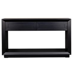 Balmain Oak Console Table - Large Black