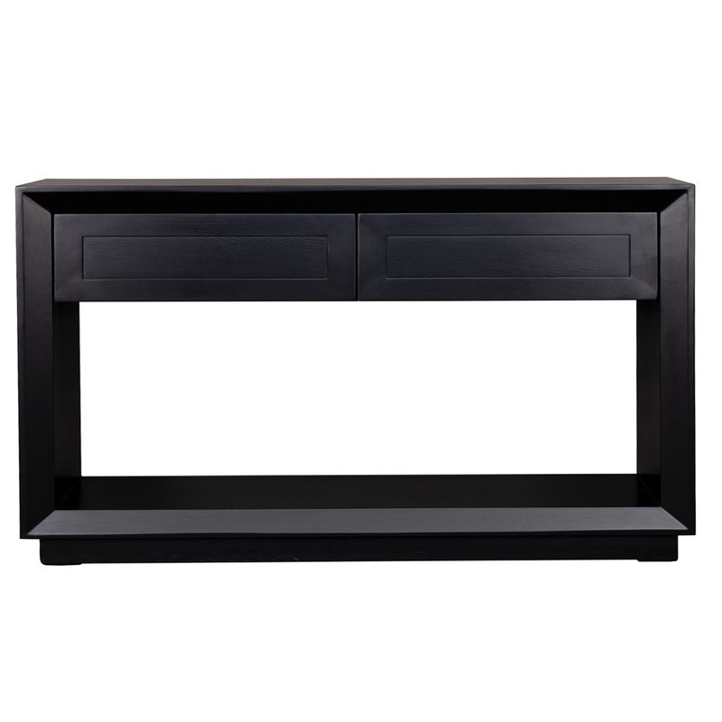 Balmain Oak Console Table - Large Black