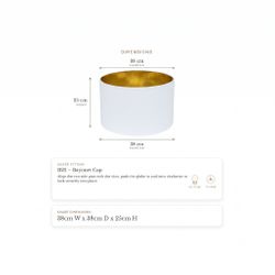 Paola Table Drum Shade - White