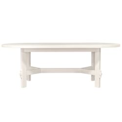 Noho Oval Dining Table - 2.2m White - OUTLET NSW