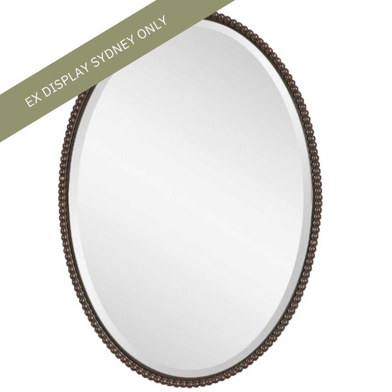 Vera Oval Mirror - Antique Black - OUTLET NSW