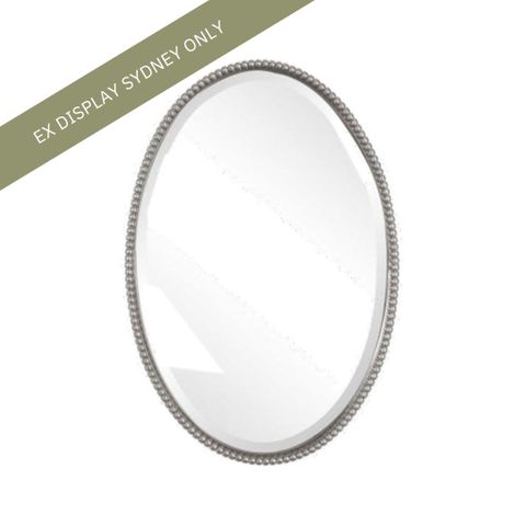 Vera Oval Mirror - Antique Silver - OUTLET NSW