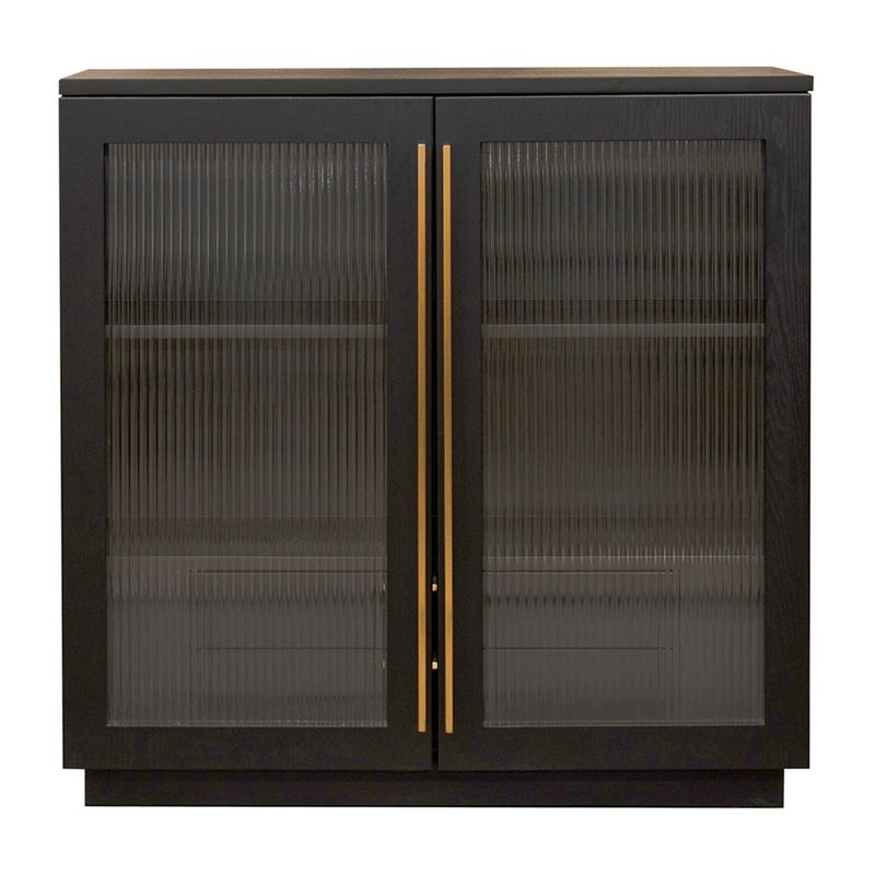 Santiago Oak Bar Cabinet - Black