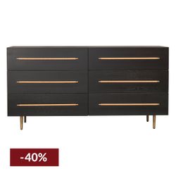 Retreat 6 Drawer Chest - Black