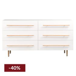 Retreat 6 Drawer Chest - White