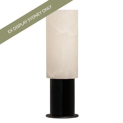 Samara Alabaster Table Lamp - Black - OUTLET NSW