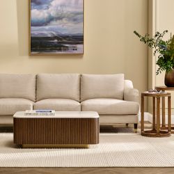 Aerin 3 Seater Sofa - Natural Linen