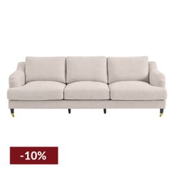 Aerin 3 Seater Sofa - Natural Linen