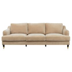 Aerin 3 Seater Sofa - Taupe Velvet