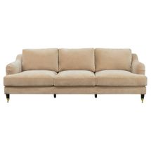 Aerin 3 Seater Sofa - Taupe Velvet