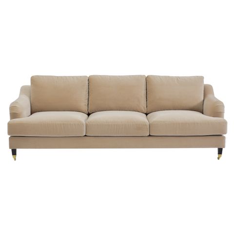 Aerin 3 Seater Sofa - Taupe Velvet