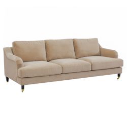 Aerin 3 Seater Sofa - Taupe Velvet