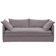 Palm Beach 3 Seater Slip Cover Sofa - Slate Grey Linen