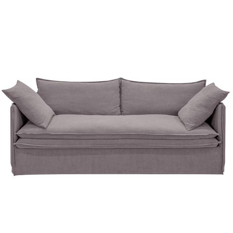 Palm Beach 3 Seater Slip Cover Sofa - Slate Grey Linen