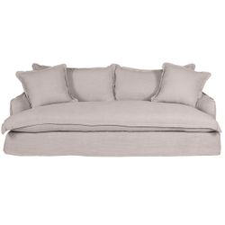 Hayman 3 Seater Slip Cover Sofa - Natural Linen