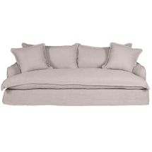 Hayman 3 Seater Slip Cover Sofa - Natural Linen