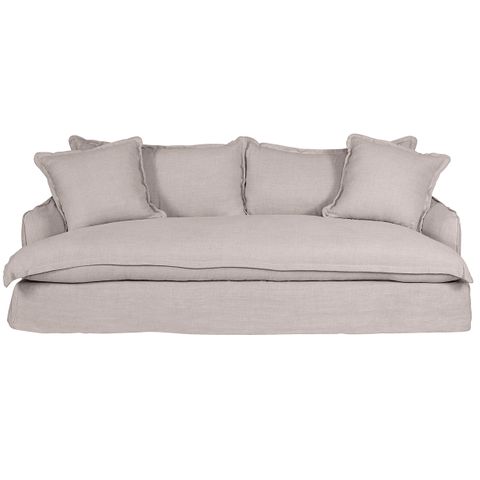 Hayman 3 Seater Slip Cover Sofa - Natural Linen