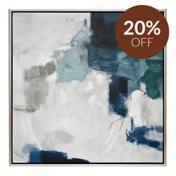 Ms. Verne Blue Series Enhanced Canvas Print