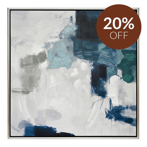 Ms. Verne Blue Series Enhanced Canvas Print