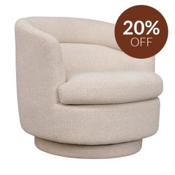 Holly Swivel Arm Chair - Natural