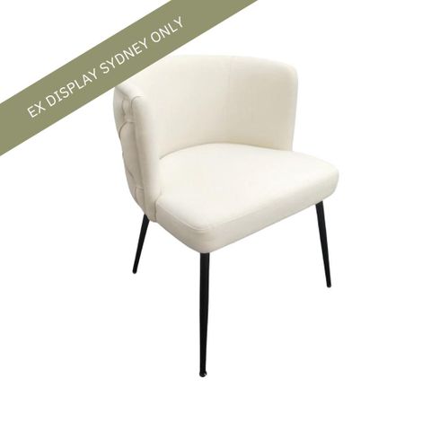 Whitney Dining Chair - Off White - OUTLET NSW