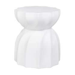 Swirl Concrete Stool - White